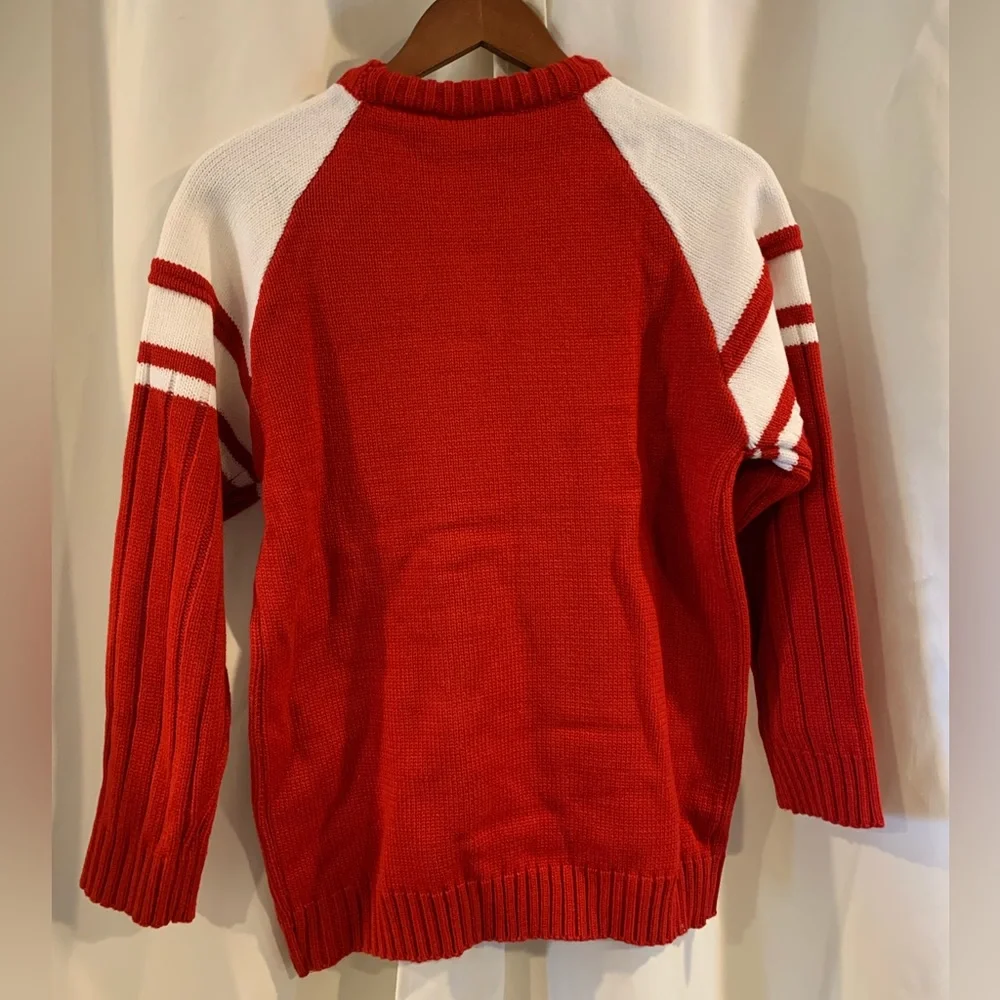 South Pole Authentic Collection Men's M Red White Long Sleeve‎ Pullover Sweater
